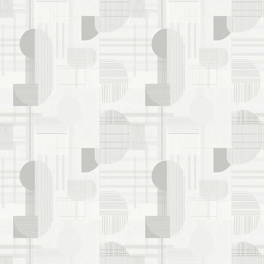 ✅ Selbstklebende Tapete ✅ Hellgraues geometrisches Muster – dezente Linien – modernes Wanddesign – Pimp My Wall