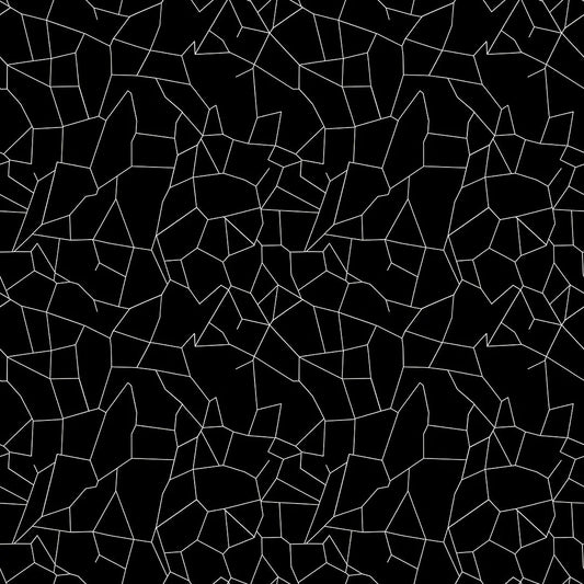 ✅ Selbstklebende Tapete ✅ Schwarz mit feinen weißen Linien – modernes geometrisches Design – stilvoller Hingucker – Pimp My Wall