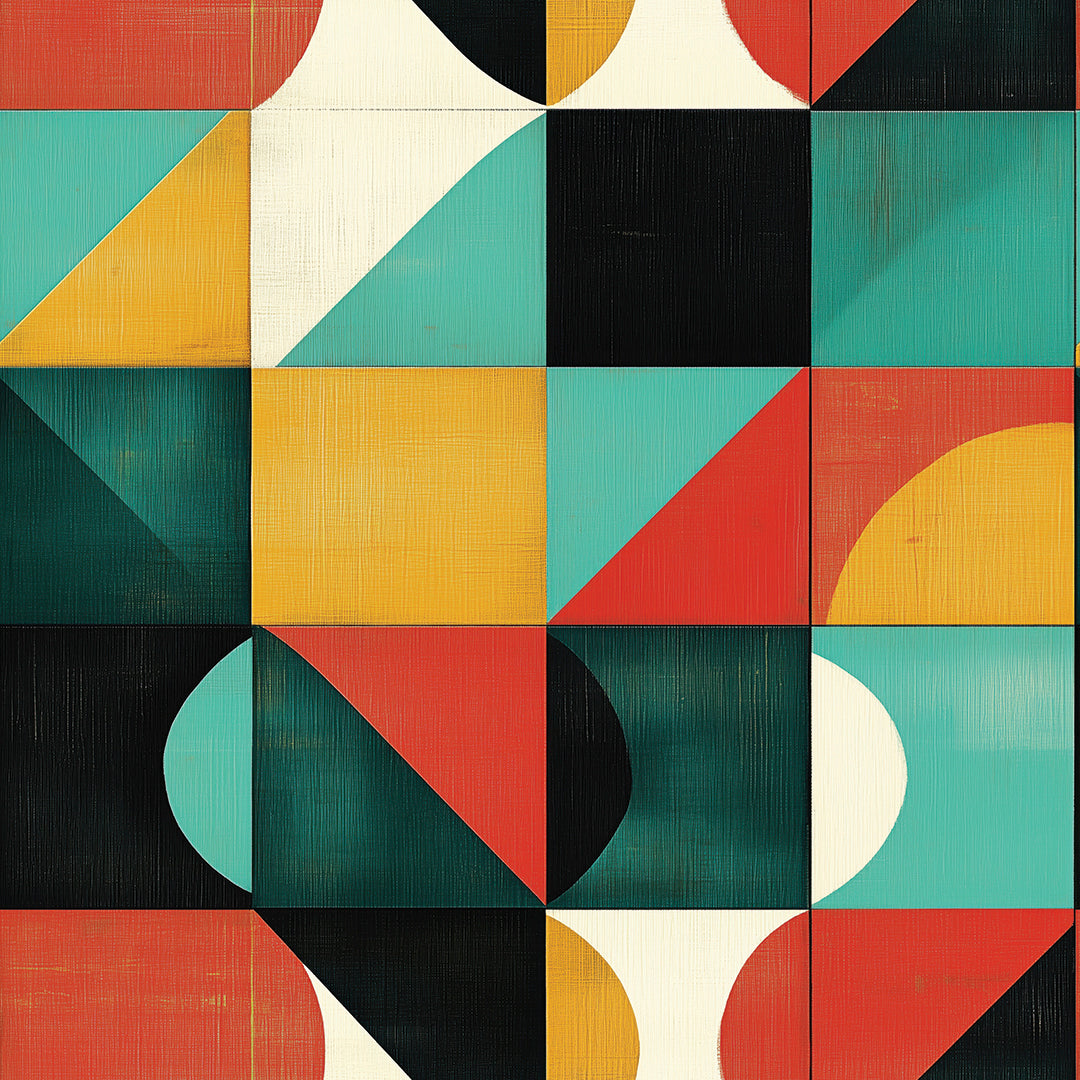 Buntes Retro Muster Geometrisch