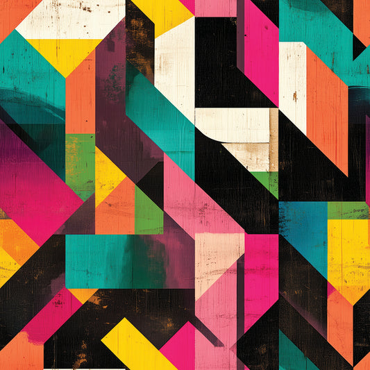 Bunt Geometrischer Retro-Look