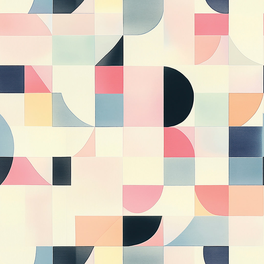 Geometrisch Pastell Halbkreise
