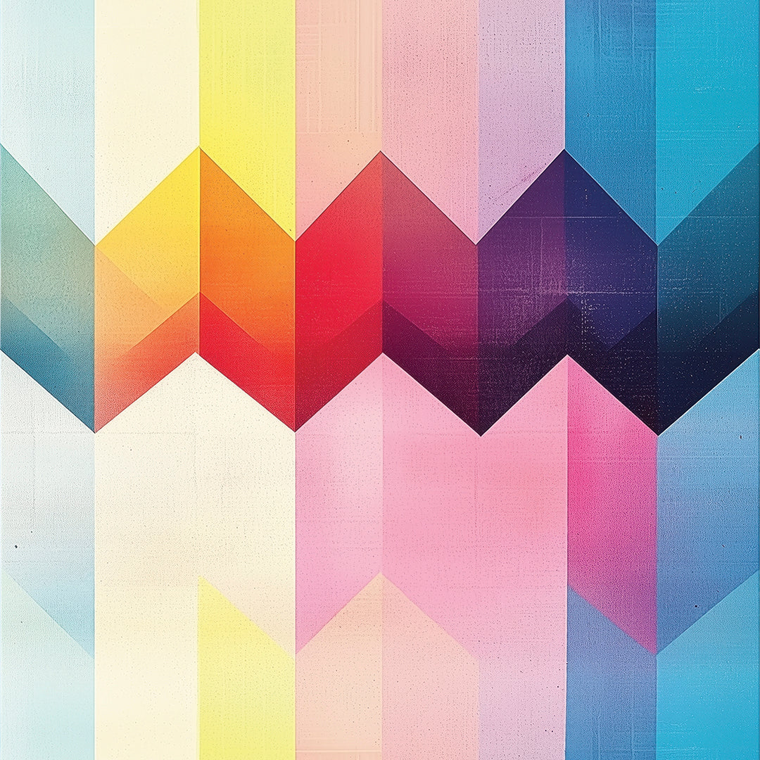 Bunte Zickzack Geometrisch