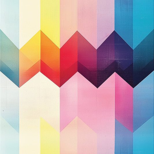 Bunte Zickzack Geometrisch