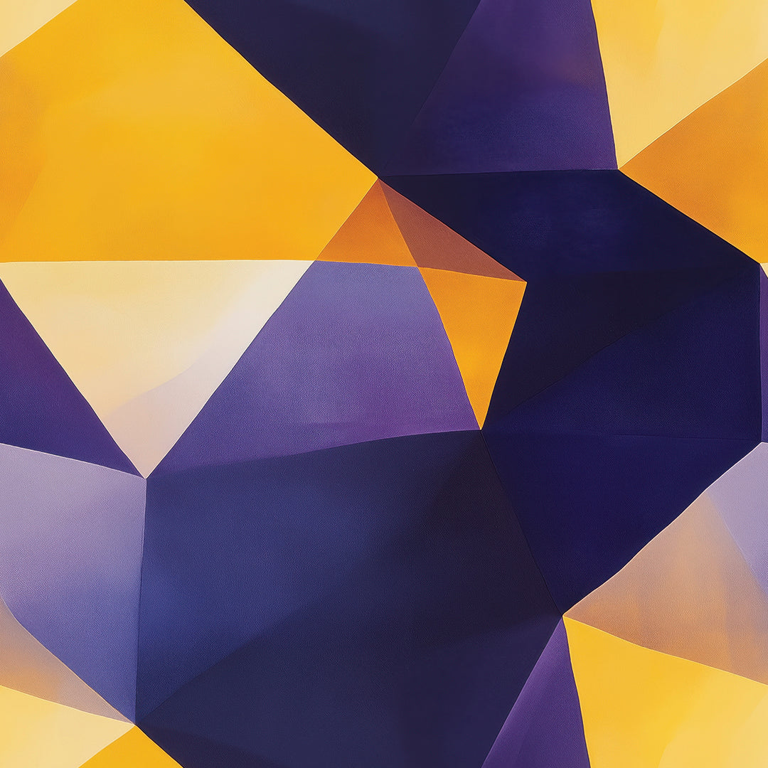 Faltoptik Blau-Gelb Geometrisch