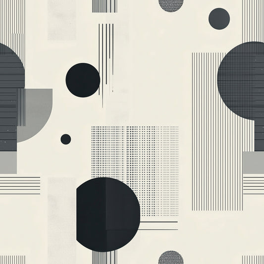 Wanddesign Schwarz-Weiß Geometrisch