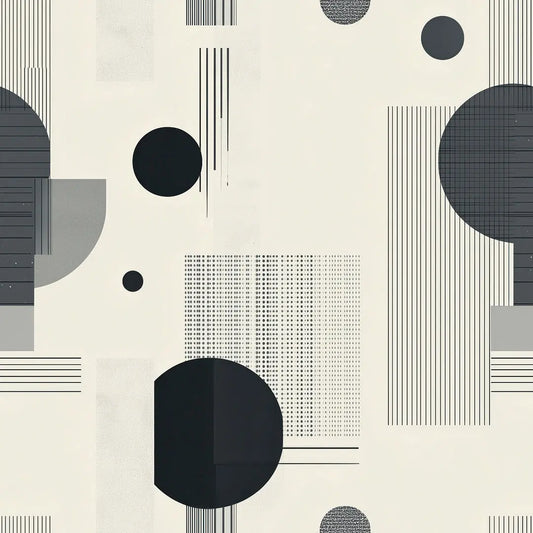 ✅ Selbstklebende Tapete ✅ Geometrisches Schwarz-Weiß-Design – moderne Wandgestaltung für ein elegantes Zuhause – Pimp My Wall