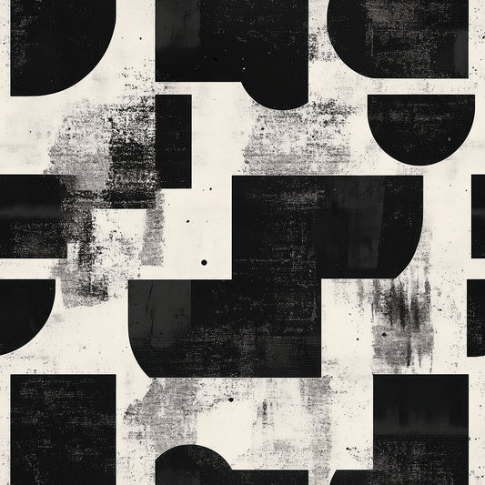 Schwarz-Weiß Tapete Geometrisch