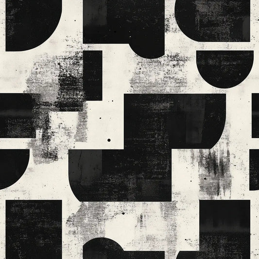 ✅ Moderne Schwarz-Weiß Tapete mit abstrakten Formen ✅ Urbaner Look für stilvolle Wände – einfache Anbringung & trendige Wandgestaltung – Pimp My Wall