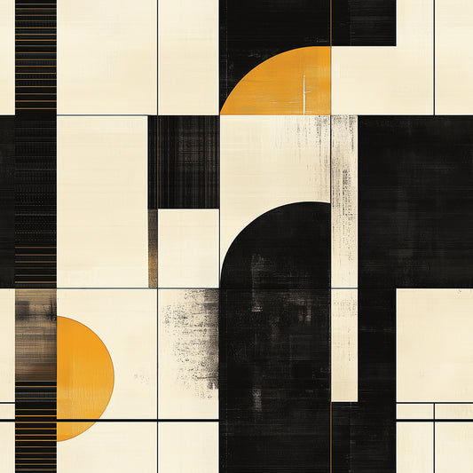 Schwarz Beige Linien Muster Geometrisch