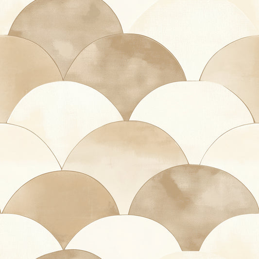 Beige Creme Halbkreise Muster Geometrisch