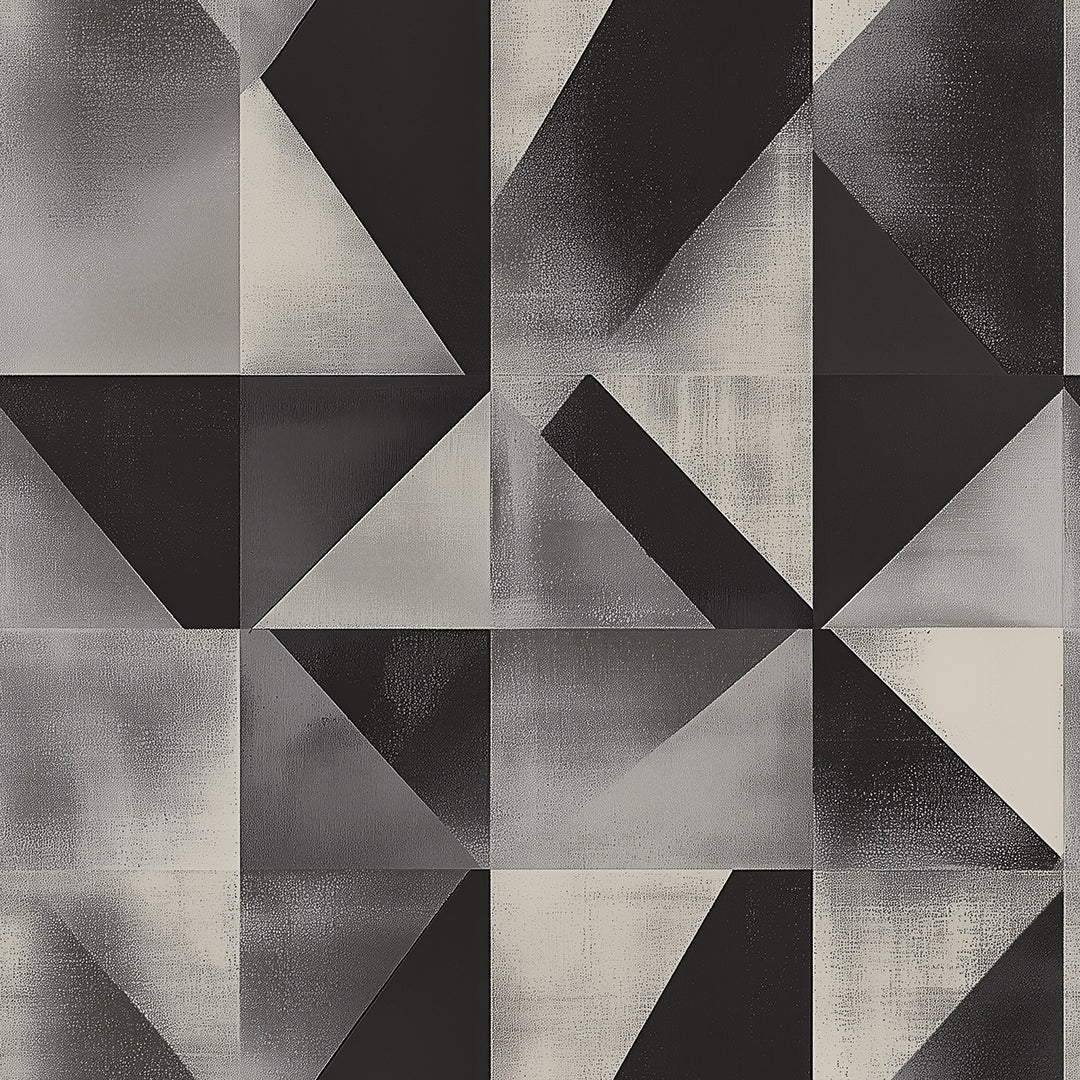 Schwarz Grau 3D Dreiecke Würfel Geometrisch