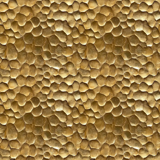Golde Tapete mit goldener Mosaikoptik in glänzender und Steinstruktur für luxuriöse Wandgestaltung im modernen Interior Design.