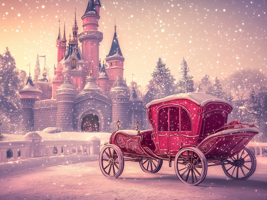 Kutschfahrt ins Märchenland Kinderzimmer selbsklebende Fototapete