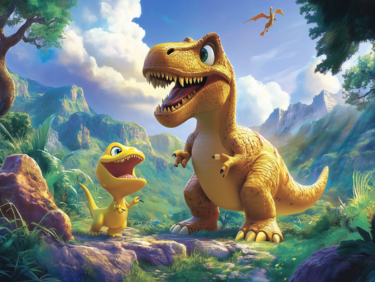 Rooooar! Dino Kinderzimmer selbsklebende Fototapete