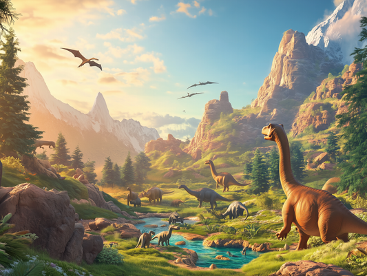 Vergessene Welt der Dinosaurier Kinderzimmer selbsklebende Fototapete