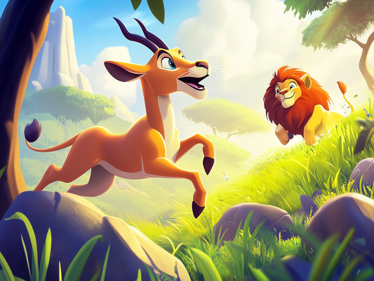 Safari-Spielzeit Kinderzimmer selbsklebende Fototapete