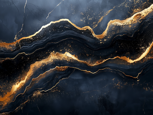 3D Marmoroptik in Schwarz mit goldenen Highlights Luxuriöse Raumwirkung & selbstklebend PVC-frei – Pimp My Wall