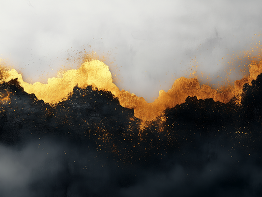 3D Marmor Tapete in Gold-Schwarz Ausdrucksstarke Kontraste & selbstklebend PVC-frei – Pimp My Wall