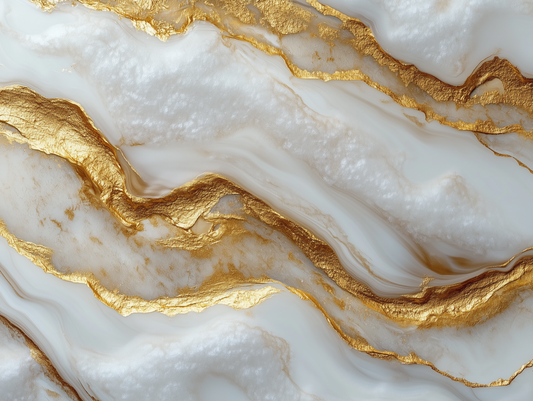 3D Marmor Tapete in Cremeweiß mit Gold Sanfte Wirkung & selbstklebend PVC-frei – Pimp My Wall