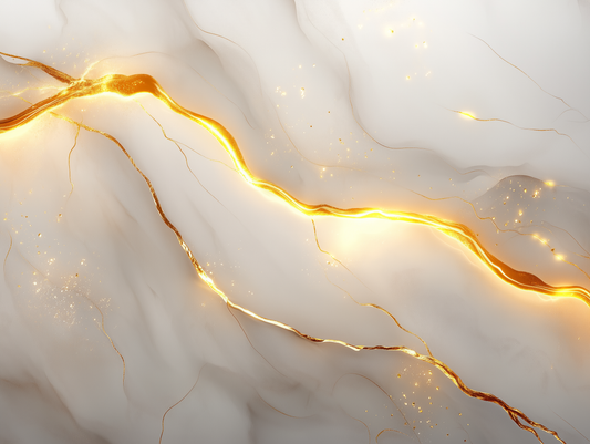 Leuchtender Marmor in Beige & Gold