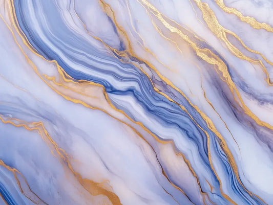 Fototapete Marmor Royal Blue Nahansicht – Königsblau, Gold, Azurblau, Dunkelblau, selbstklebend