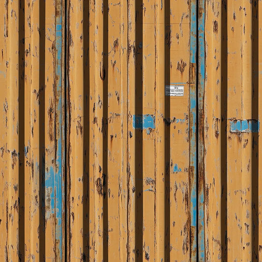 Metallic Tapete Bernstein Rost Detailansicht – Bernstein-Orange, Tuerkisblau, Schwarz, Rostbraun, selbstklebend