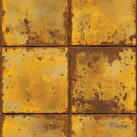 Rusty Yellow Plates Metall