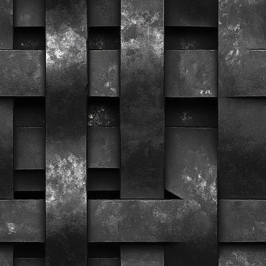Metallic Tapete Stahlgitter Geflecht Detailansicht – Schwarz, Dunkelgrau, Silberweiss, Anthrazit, selbstklebend