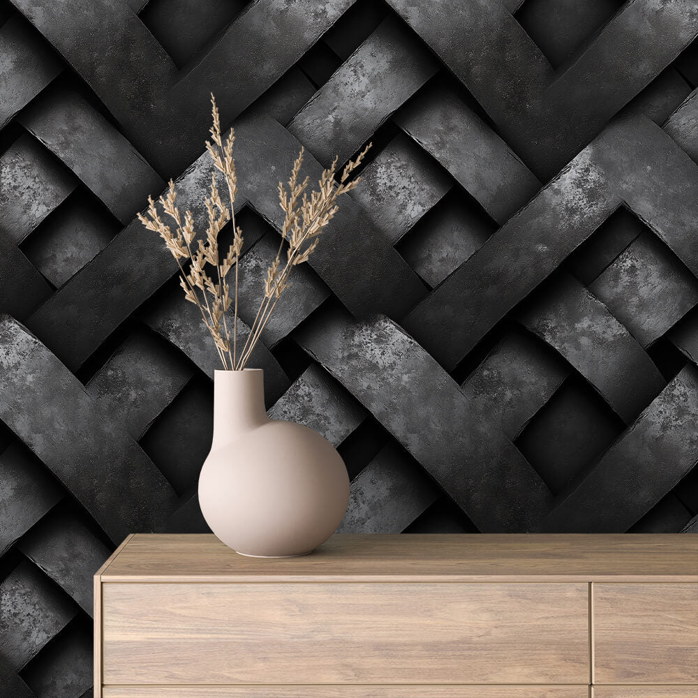 Black Steel Braid Metall