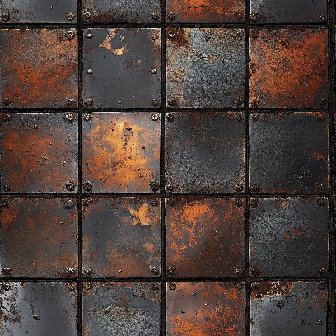 Rusty Square Steel Plates Metall