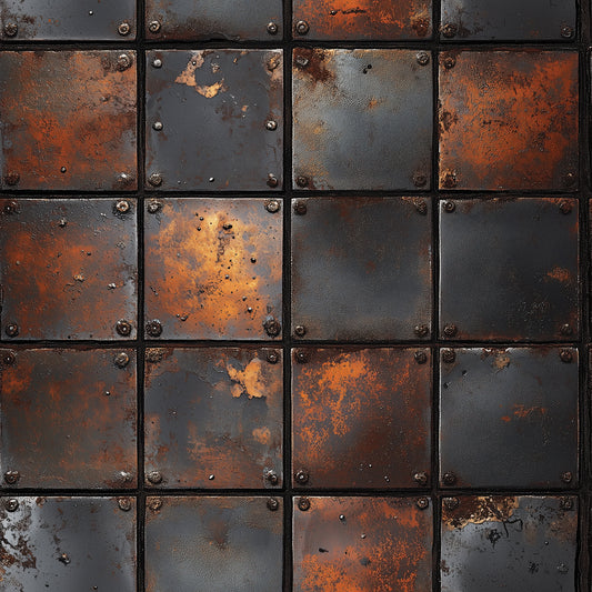 Rusty Square Steel Plates Metall