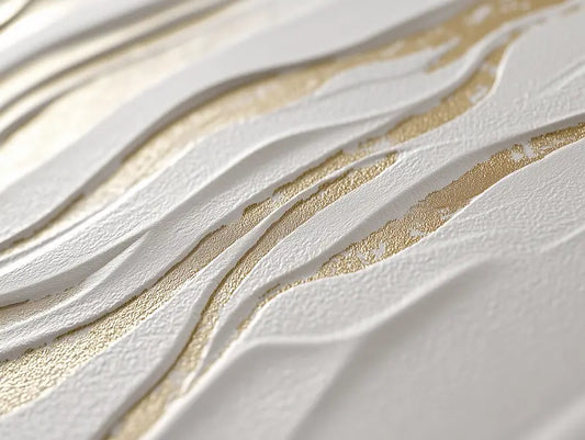 Designtapete Goldene Gesteinslagen Detailansicht – Grauweiss, Gold, Bronze, Hellbeige, selbstklebend