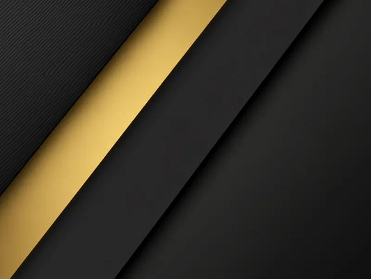 Designtapete Goldstreifen Diagonal Detailansicht – Schwarz, Gold, Anthrazit, selbstklebend