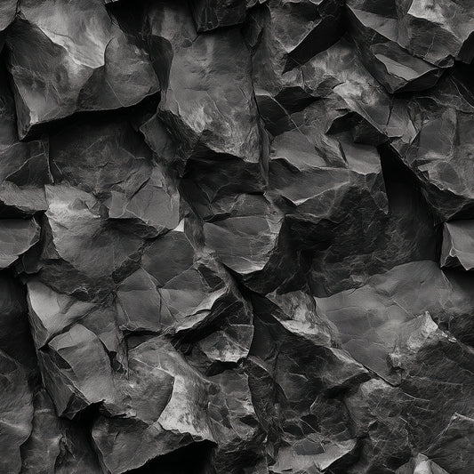 Schwarze Steinoptik-Tapete in edler Obsidian-Anmutung PVC-frei & selbstklebend für unkomplizierte Anwendung Design-Highlight von PCC FoliaConcept für starke Räume