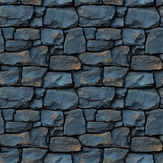 Tapete in rustikaler Bruchstein-Optik mit Blauschiefer-Finish Selbstklebend & PVC-frei Ideal für charakterstarke Räume – von PCC FoliaConcept