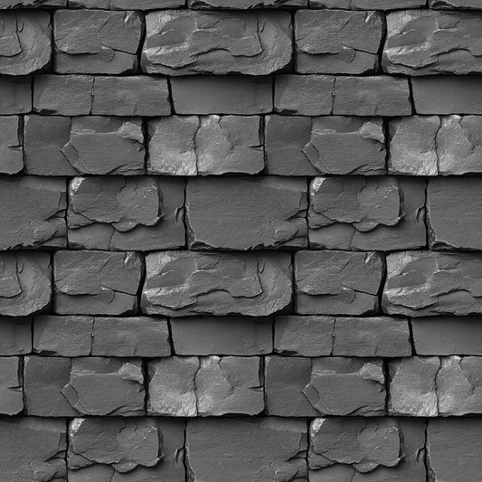 Lieferzeit 2-4 Tage Dunkle Steinoptik in modularer Vulkanstein-Struktur Selbstklebend, PVC-frei & hochwertig verarbeitet Design Tapete von PCC FoliaConcept für moderne Räume