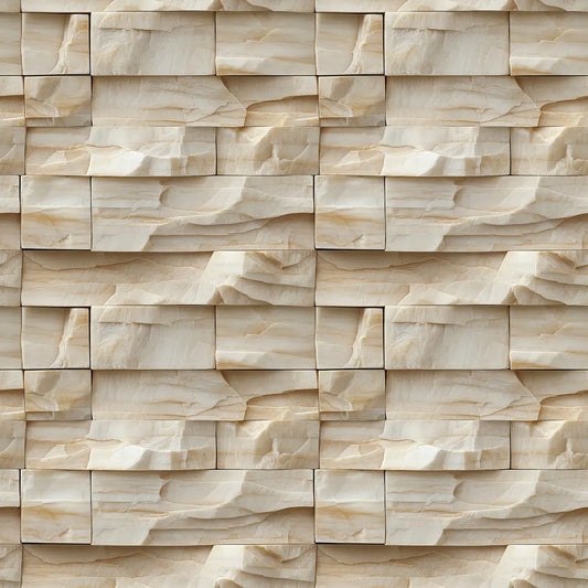 Tapete Steinoptik Verwitterter Kalkstein Nahansicht – Creme, Hellbeige, Warmweiss, selbstklebend