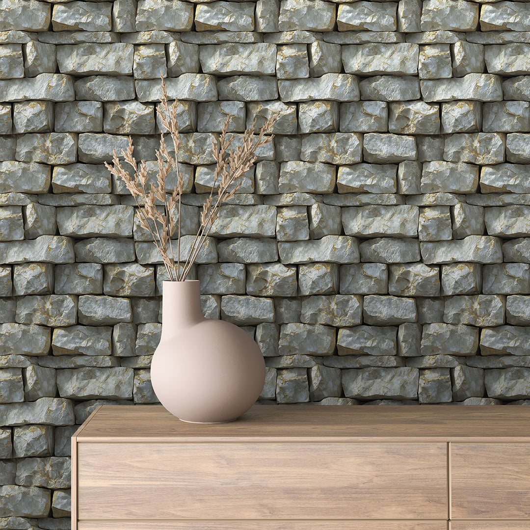 Steinwand-Look mit realistischer Bruchsteinstruktur Kühles Granitgrau für markante Raumgestaltung Ideal für Wohnzimmer, Bars & kreative Interior-Projekte – by PCC FoliaConcept Lieferzeit 2-4 Tage