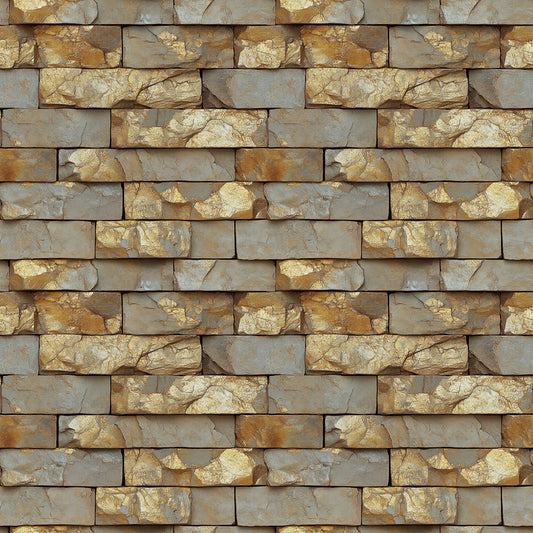 3D-Tapete in goldbraunem Schiefer-Look Warme, strukturierte Steinoptik für ein stilvolles Ambiente Ideal für Wohnzimmer, Loft, Kaminwand Lieferzeit 2-4 Tage