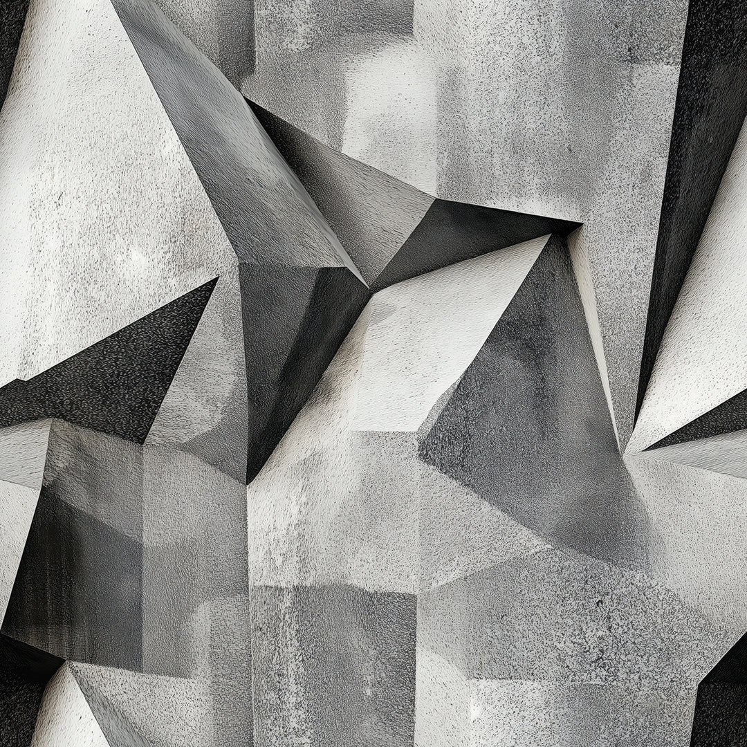 Brutalistisch-modern Beton-Optik in 3D-Geometrie Selbstklebend & PVC-frei – by PCC FoliaConcept