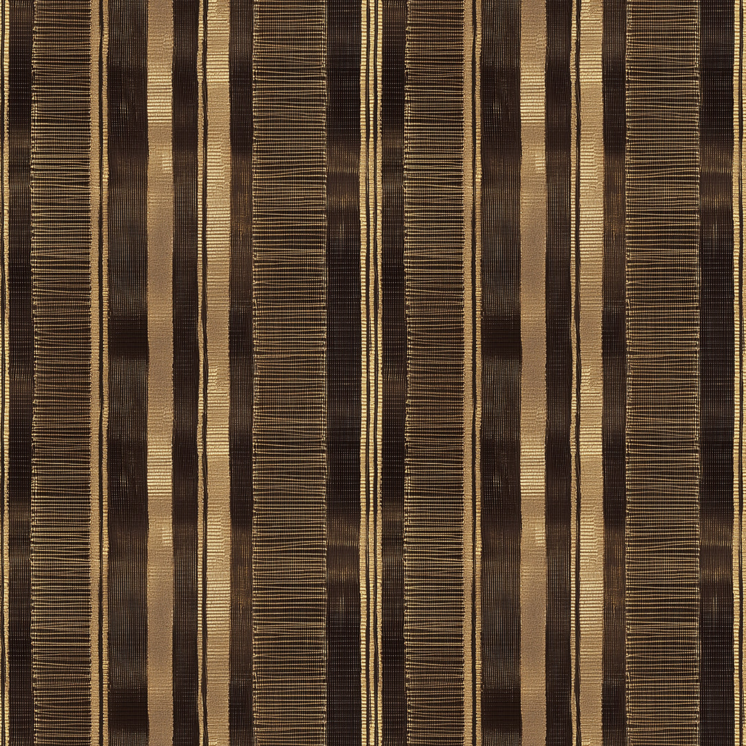 Lieferzeit 2–4 Tage Querstreifen in Espresso & Gold Elegant & wohnlich Selbstklebend & PVC-frei – by PCC FoliaConcept