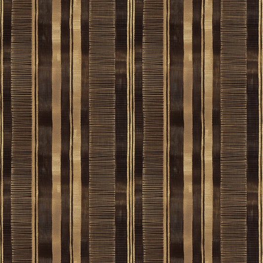 Streifentapete – Espresso Gold – Detailansicht Oberfläche und Textur