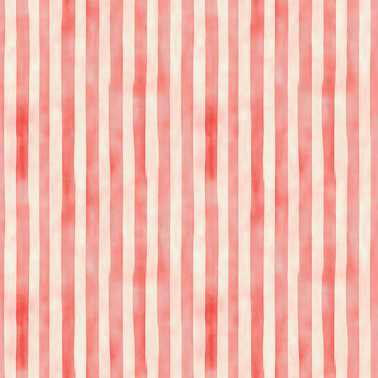 Lebendiges Streifenmuster in Korallrot  Handgemalt & ausdrucksstark  Selbstklebend & PVC-frei – by PCC FoliaConcept