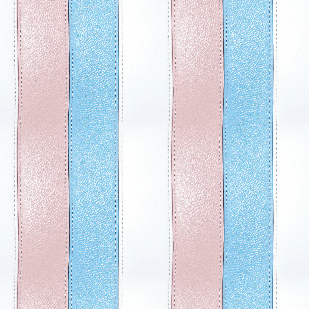 Gestalte deine Wände neu! Pastell-Streifen in Rosa & Blau  Lederstruktur mit 3D-Wirkung  Selbstklebend & PVC-frei – by PCC FoliaConcept