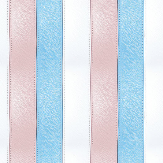 Gestalte deine Wände neu! Pastell-Streifen in Rosa & Blau  Lederstruktur mit 3D-Wirkung  Selbstklebend & PVC-frei – by PCC FoliaConcept