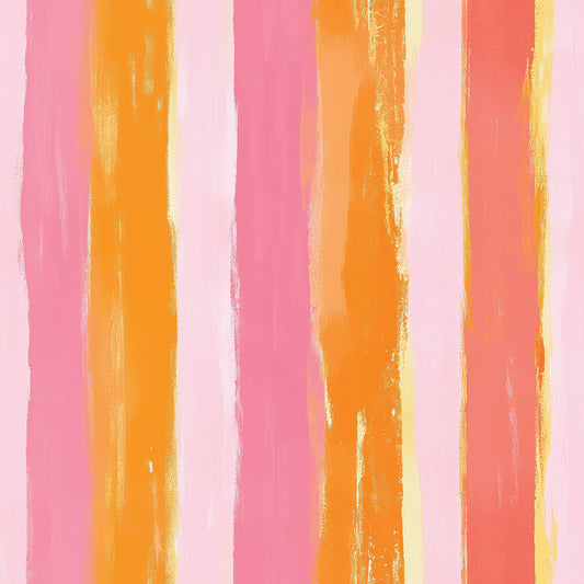 Pink-Orange Streifen  Fröhlich & farbenstark  Selbstklebend & PVC-frei – by PCC FoliaConcept
