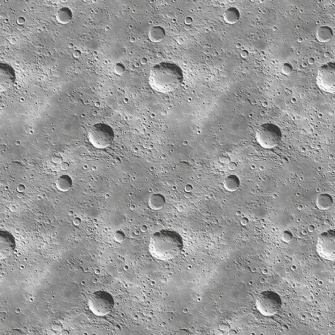 3D-Tapete mit Mondkrater-Oberfläche Space-Look in stilvollem Grau Selbstklebend & PVC-frei – made by PCC FoliaConcept!