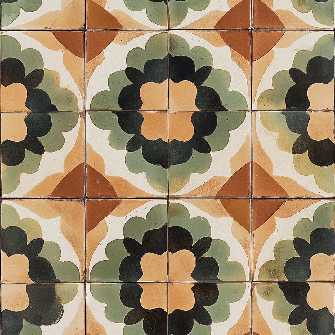 Retro Blumen Oka Fliesen