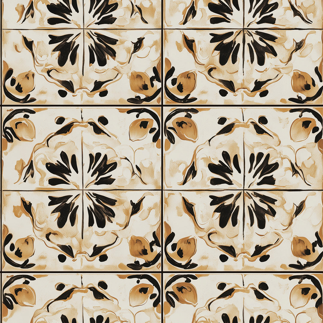 Gestalte deine Küche neu! Florales Retro-Design Warme Naturtöne Selbstklebend & PVC-frei – by PCC FoliaConcept