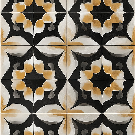 Lieferzeit 2-4 Tage Schwarze Eleganz mit Goldakzenten Klassik trifft Modernität Selbstklebend & PVC-frei – by PCC FoliaConcept